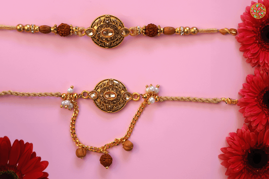 Bhai Bhabhi Evil Eye Rakhi Set