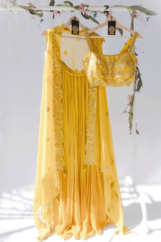 Sharara Set - Yellow