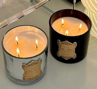330G Gold Standard Silver Cup Candle In Box- 2 scents