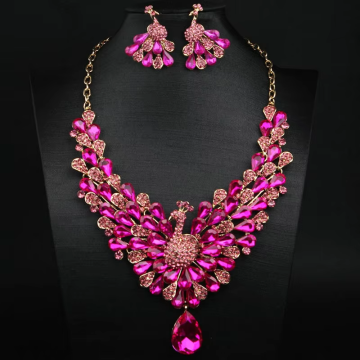 Peacock Pink Necklace